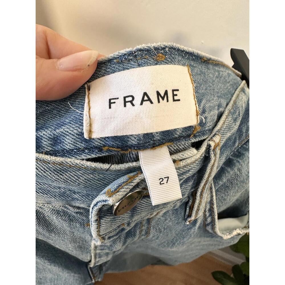 FRAME The Lounge high-rise barrel-leg jeans Bubble Size 27 Ballon Flaw - Picture 9 of 11